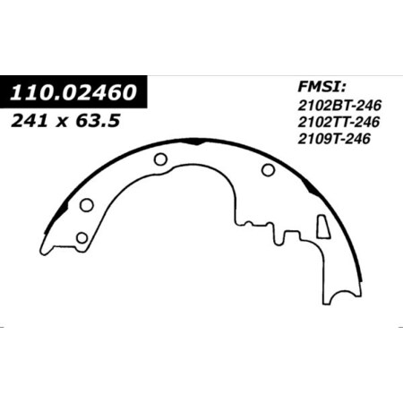 Centric Parts Centric Brake Shoes, 111.02460 111.02460